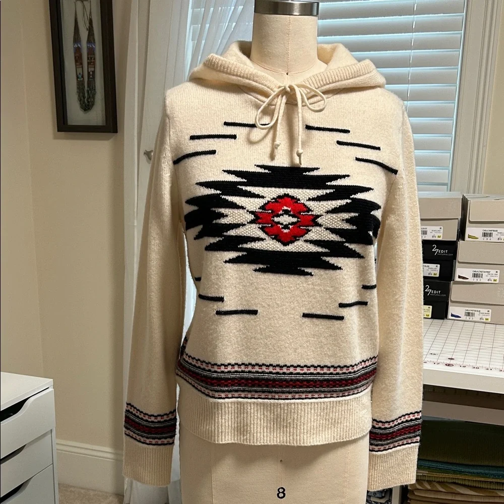 Ralph Lauren Cream and Black Patterned Sweater - Picture 1 of 5